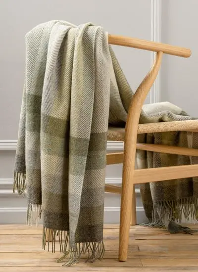 Connemara Check Highland Wool Throw